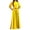 Yellow, variant on Odeerbi Dresses For Women 2025 Long Sleeve Elegant Long Round Neck Temperament Solid Color Dress Yellow