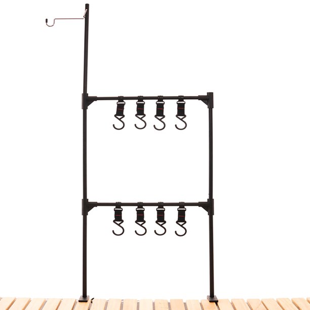 Ligero, plegable, utensilios de cocina para acampar, estante para colgar, barbacoa portátil para exteriores Labymos Colgador de utensilios de cocina