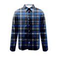 thumbnail image 4 of Diufon Men's Shirts Casual Long Sleeve Lapel Plaid Button Down Shirts Spring Summer Loose Lightweight Blouse, 4 of 5