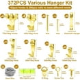 thumbnail image 2 of WWS-372 PCS Picture Hanging Kit, with Sawtooth Picture Hangers, Heavy Duty Frame Mirror Hanging Hardware, Picture Hanging Hooks Wire Nails, Screw Eyes, D Ring and Level for Wall Mounting, 2 of 4