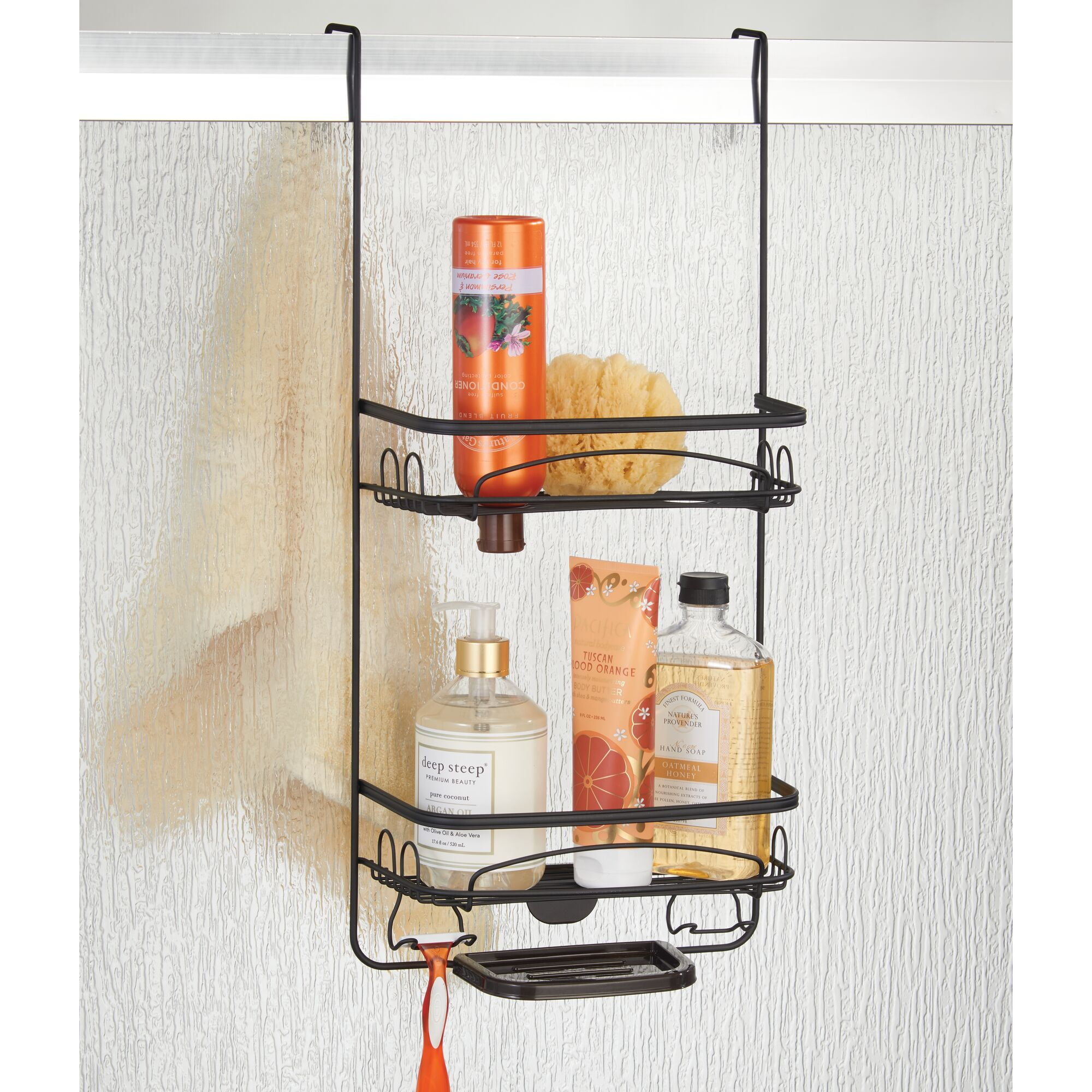 Better Homes & Gardens Bryn Over Door Shower Caddy, Matte Black