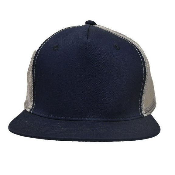 The Stacks Men’s Trucker Long Haul Cap Mesh Back in Navy - One Size