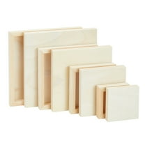 Set of 8 Unfinished Wood Canvas Boards for Painting, Wooden Panels for Crafts, DIY Signs in 4 Sizes