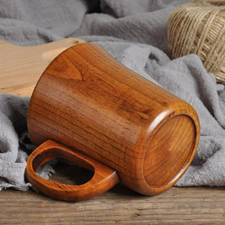 Best Gift Organic Bamboo Coffee Mug Wooden Drink Cup Barrel Cup for Men &  Women Drinking Mug 