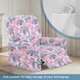 thumbnail image 3 of Kuiaobaty Turtle Flower Pattern Recliner Chair Cover Large Reclining Sofa Slipcover Soft Furniture Protect Cover Reclining Slipcover with Pocket for Pets Kids, 3 of 8