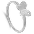 thumbnail image 4 of White Cubic Zirconia Butterfly Animal Ring .925 Sterling Silver Band Jewelry Female Male Size 4, 4 of 4
