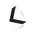 thumbnail image 2 of TEHAUX 3Pcs Restroom Directional Sign Black Acrylic Weatherproof Arrow Sticker for Home Doors, 2 of 8