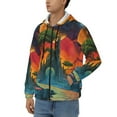 thumbnail image 3 of Kdxio Abstract Tree Castle Print Men Hoodies Casual Hoodies for Men with Zip Pockets Full Zip Long Sleeve Sweatshirt Sports Hooded Jacket-Large, 3 of 5
