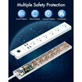 thumbnail image 4 of Regleta protectora contra sobretensiones AUOPLUS: 6 salidas de CA con 4 puertos USB, 4 of 5