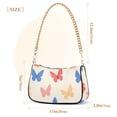 thumbnail image 3 of FORMRS Womens Shoulder Bag with Chain Strap Clutch Purse Cute Tote Handbag, Red Butterflies, 3 of 7