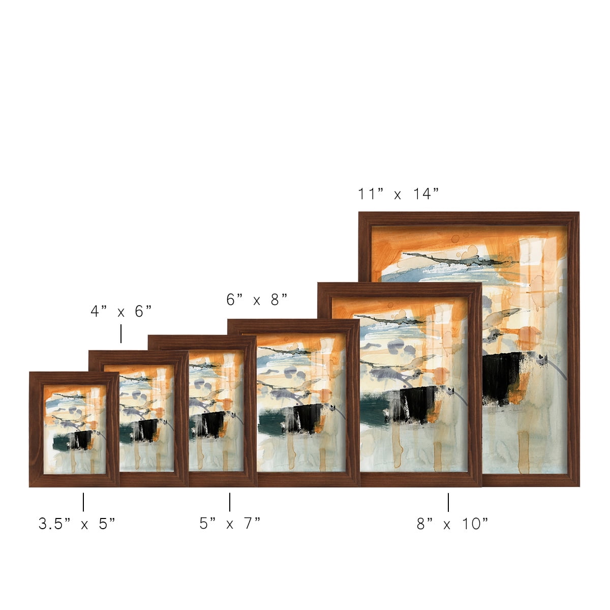 Seria I - Framed Print w/glass - Chestnut