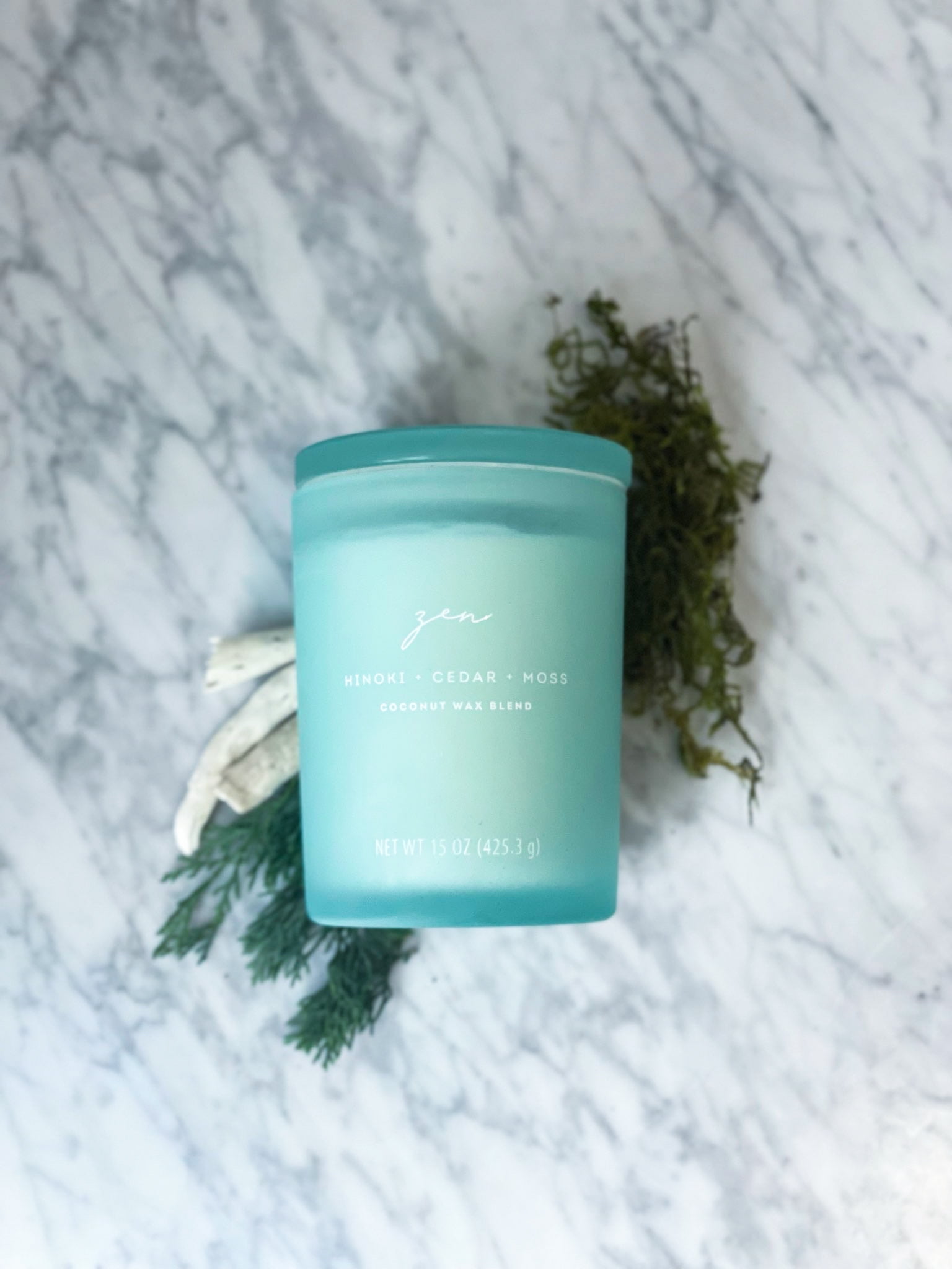 Allswell 15oz Scented 2-Wick Spa Candle - Zen (Hinoki + Cedar + Moss)