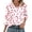 A02_Multicolor, variant on Womens Floral Printed 3/4 Length Sleeve Tops V Neck Shirts Fashion 2026 Basic Tops Slim Fit Blouses Tunics Going Out Outfits Y2K Clothes