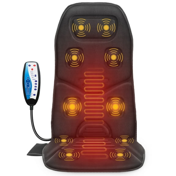 COMFIER Motors Massage Seat Cushion with 3 Level Heating Pad, Back Massager Chair Pad, Father's Day Gifts