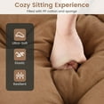 thumbnail image 2 of Gymax 73'' Lounge Chaise Cushion Padded Recliner Cushion Brown, 2 of 7