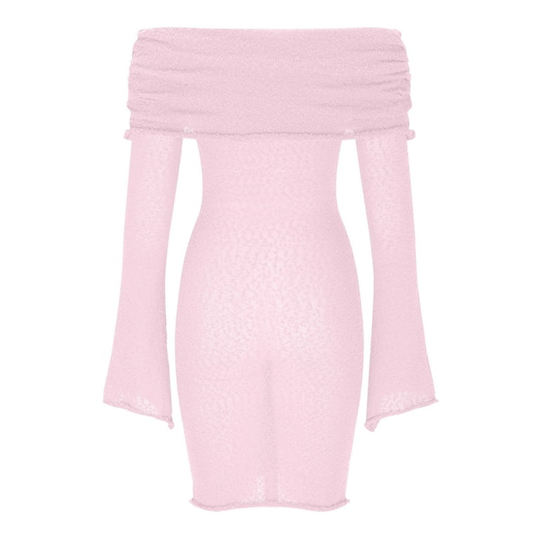 pink off the shoulder sweater dress Express Women's Fold Over Midi in Medium pink off the shoulder sweater
