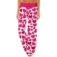thumbnail image 2 of LEJHVAQK Heart Printed Valentine's Day Series Pajama Pants for Women Wide Leg Lounge Pants with Comfort Waist Elastic Drawstring Sleep Pants, 2 of 6
