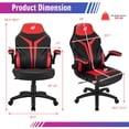 thumbnail image 2 of Gymax High Back Gaming Chair Height Adjustable Swivel Computer Office Chair Red, 2 of 10