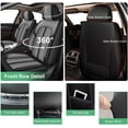 thumbnail image 5 of DIKSOAKR Car Seat Covers Fit for Ford Fiesta 2011-2019: 2 Row 5 Seats Full Set Faux Leather Seat Covers Waterproof Automotive Seat Cushion Protector(5 Seats,Black&Gray), 5 of 9