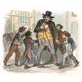 thumbnail image 2 of Newsboys 1854. Nnewsboys Outside The 'Public Ledger' In Chestnut Street Philadelphia Pennsylvania. Line Engraving, 2 of 2