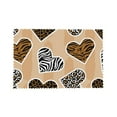 thumbnail image 4 of DouZhe Polyester Set de 4 Sets de Table, Coeurs Léopard Tigre Zèbre Texture Motif Résistant à la Chaleur Place Mats pour Table à Manger, 12 "x 18", 4 of 6