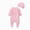 Pink, variant on NIEWTR 4-6M Unisex Baby Newborn Infant Baby Girls Solid Ruffles Floral Romper Jumpsuit Hat Outfits Sets One-Piece Romper,A31-Pink