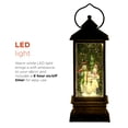 thumbnail image 4 of Alpine Corporation Lantern Snowman Snow Globe with LED Light, Brushed Bronze, 4 of 14