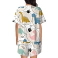 thumbnail image 3 of Picia Cute Dinosaurs Pajamas Sets for Women Soft Short-Sleeved Pjs with Lounge Shorts Two Piece Sleepwear-, 3 of 9