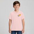 thumbnail image 2 of Ruyang Athletic T Shirts for Boys Girls Cute Soccer Print Solid Baggy Polo Shirts Summer Kids Breathable Sports Short Sleeve ﻿, 2 of 5