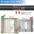 thumbnail image 4 of 5/8" Black Adjustable Metal Curtain Rod Set, 28"-144", 4 of 6