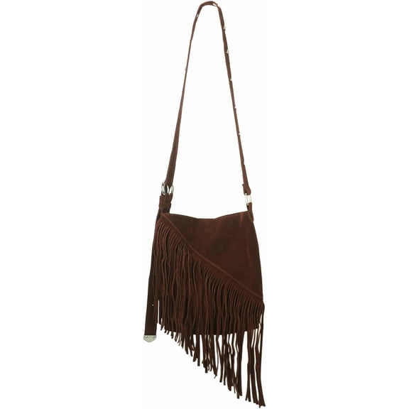 Small Fringe Crossbody Bag for Women,Suede Tassel Purse Hippie Handbag with Adjustable Strap