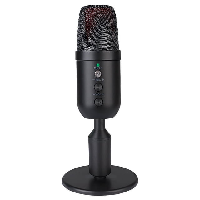 USBStreamingCondensadorMicrófonoNegro1pcPatrón supercardioidecompacto,soporte inclinable