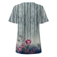 thumbnail image 5 of TSADFHJI Chandail en Molleton Col Rond pour Femmes T-Shirt Confortable Tunique Col en V Boutons Blouse Manches Courtes Tops d'Été L Gris, 5 of 5