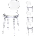 thumbnail image 2 of Fohfurniture Sillas de Comedor Transparentes Set de 4, Policarbonato con Cojín , Estilo Ghost Moderno para Cocina, Sala o Eventos, 2 of 10