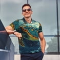 thumbnail image 4 of Balery Surfing Turtle Camisa Polo de Hombre con Estampado, de Manga Corta y Tejido Medio, Camisa Tipo Golf Polo-XX-Large, 4 of 6