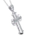 thumbnail image 2 of Pompeii 1/3Ct Diamond Cross 14k White Gold 1" Tall (G/H,I1), 2 of 3
