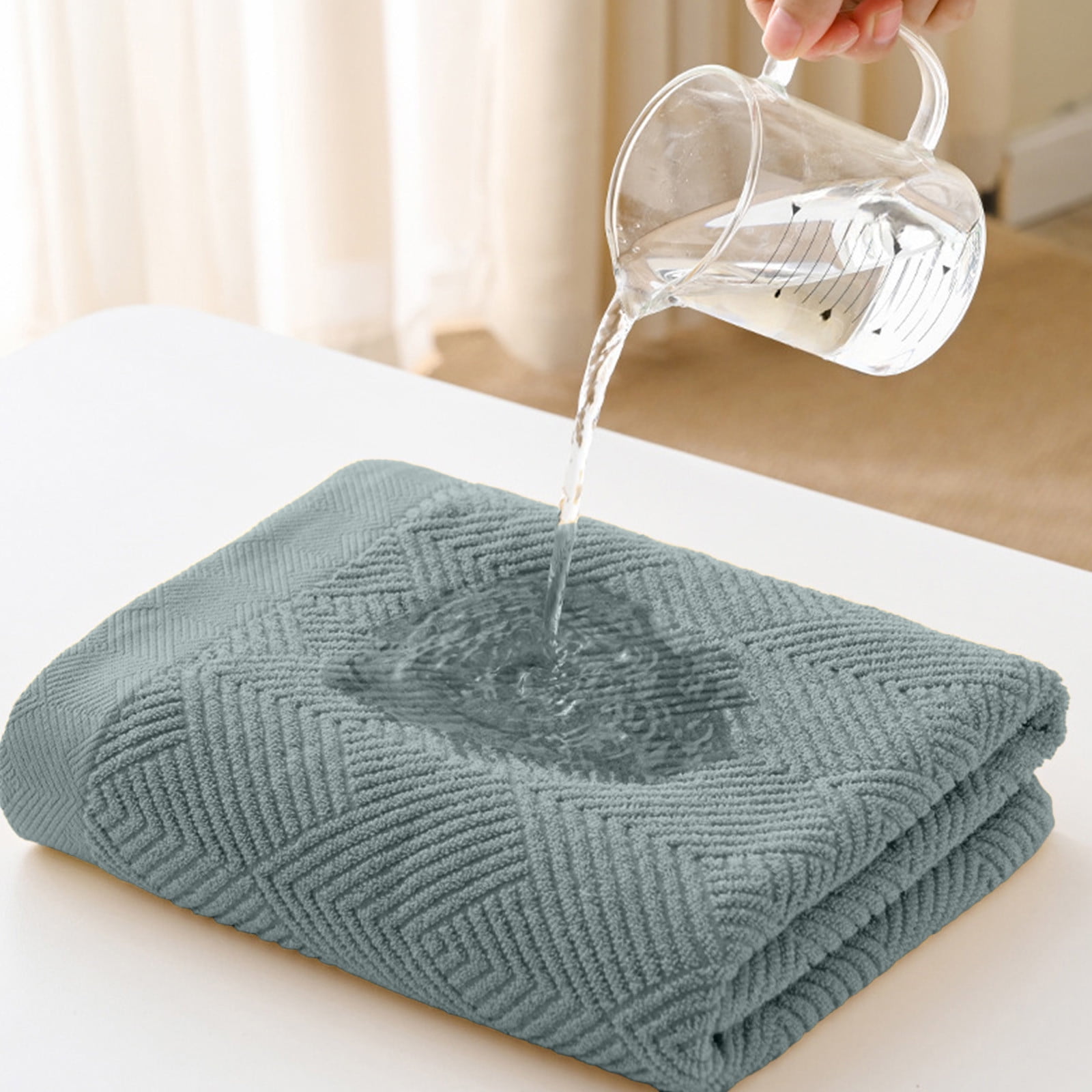 Qocolhg Ultra Soft 3 Pcs Cotton Bath Towel Sets on Clearance, Contains 1 Bath Towels 28x55 inch, 1 Hand Towels 13x27 inch & 1 Wash Coths 13x13 inch, Compact & Lightweight for Bathroom, Green