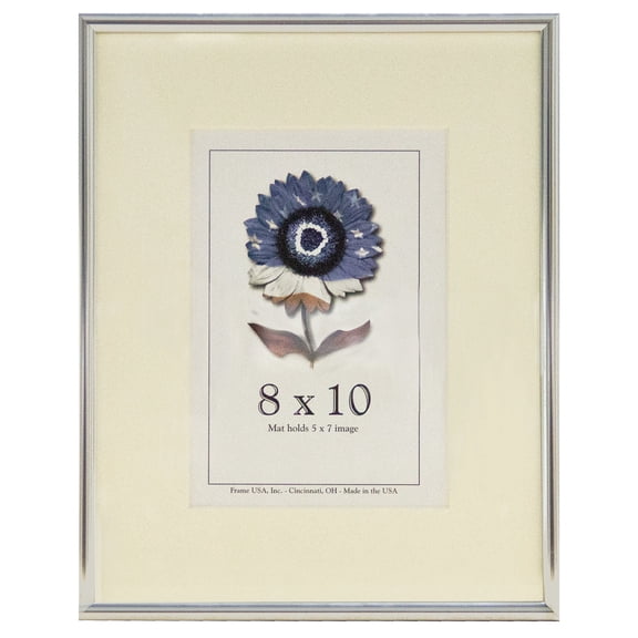 8x10 Shiny Silver Metal Picture frame