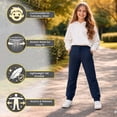 thumbnail image 5 of Yacht & Smith 3 Pack of Boys Jogger Bulk Sweatpants, Black Navy Gray, Comfy Lounge Joggers for Kids, 5 of 7