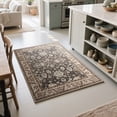thumbnail image 2 of Homore Vintage Boho Traditional Oriental Faux Wool Area Rug, 2' x 3', Brown, 2 of 9