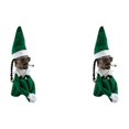 thumbnail image 1 of Snoop On The Stoop Christmas Elf Doll Adorno Muñeca Fieltro (B Con Collar) Verde, 1 of 5