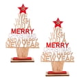 thumbnail image 3 of HONITANO Christmas Ornaments Simple Colors Tree Shape For Family 4Pcs 6.9X4.5X0.4In, 3 of 9