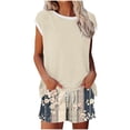 thumbnail image 2 of YueHuiYing Womens Two Piece Outfits Summer Lounge Sets Tracksuit V Neck Buttons Down Tops and Shorts Set with Pockets, 2 of 6