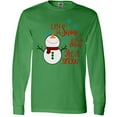 thumbnail image 3 of Inktastic Christmas Let It Snow Cute Snow Man with Snowflakes Long Sleeve T-Shirt, 3 of 5