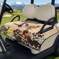 thumbnail image 2 of Xoenoiee Butterfly Leopard Cow Print Golf Cart Seat Cover Cart Seat Cushion Cover Lightweight Golf Blanket Golf Club Car Accessories for More 2-Person Seats Club Car, Easy to Install, 2 of 7