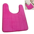 thumbnail image 5 of Oiur U-Shaped Floor Mat Wear Resistant Non-Slip Super Water Absorption Easy to Clean Fast Dry Bathroom Toilet Mat,Rose Red, 5 of 8