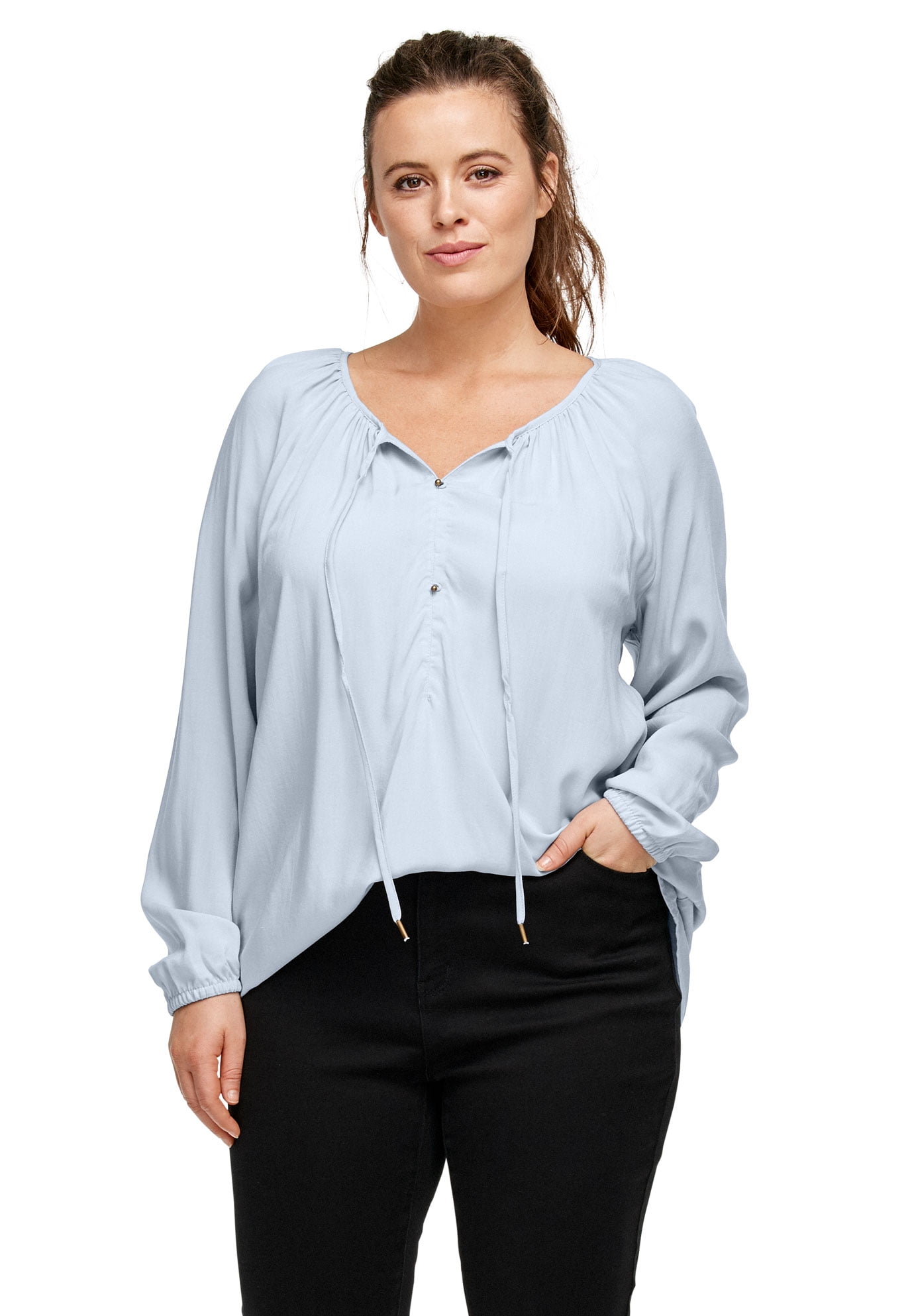plus size peasant tops tunic