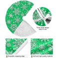 thumbnail image 5 of FMSHPON Christmas Snowflakes Green White Winter Snow Xmas Christmas Tree Skirt Stand Mat for Holiday Party Decoration Indoor Outdoor 36 inches, 5 of 6