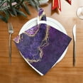 thumbnail image 2 of GZHJMY Cloth Napkin Marble Purple Foil Kitchen Dining Table Decor for Cocktail Family Gathering Holiday Party Everyday Use Dinner Napkin Housewarming Gift 6 Pack 20" × 20", 2 of 6