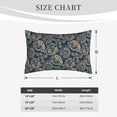 thumbnail image 4 of Gukieu Indian Paisley 2 Print Plush Pillow Cover, Hidden Zipper Pillow Protector without Pillow Core, Suitable for Bedroom, Office, Car Decoration-16"x24", 4 of 6